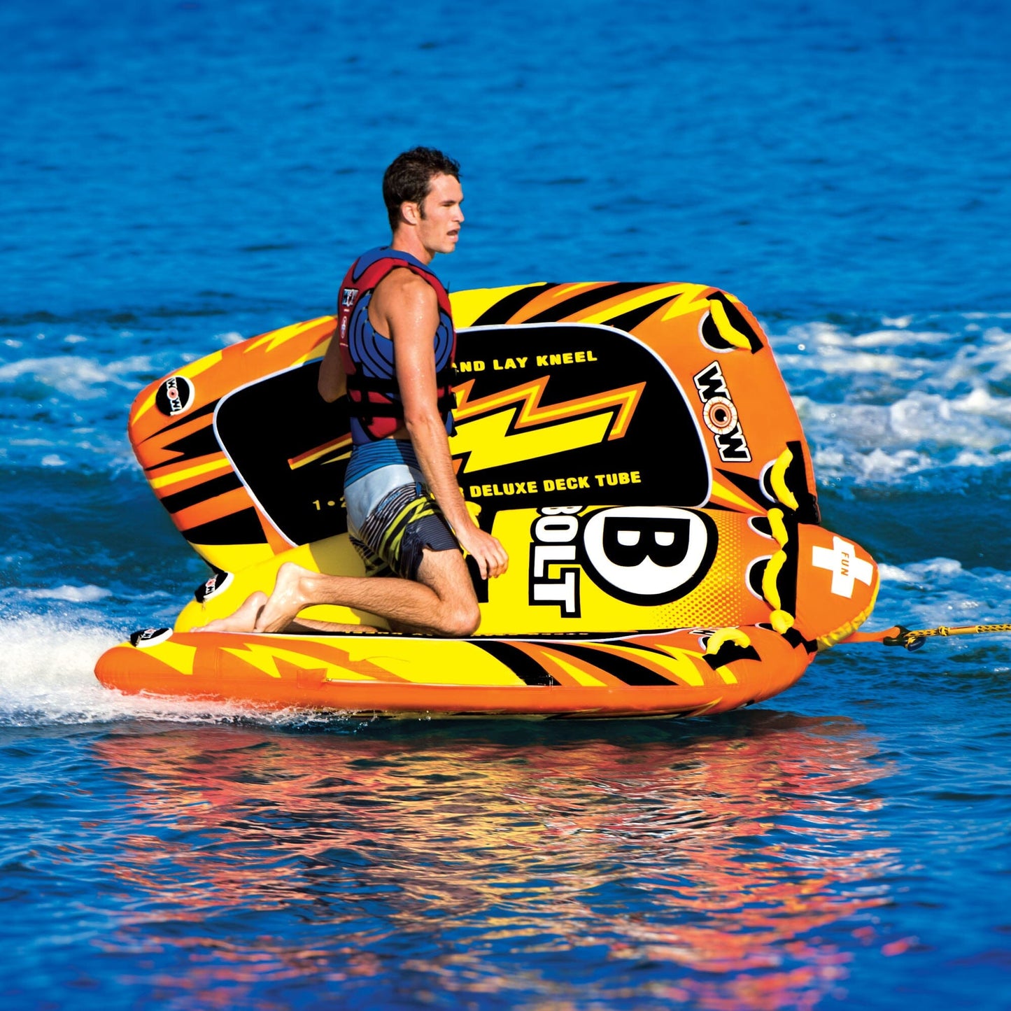 Bolt 1 - 4 Person Inflatable Deck Towable Tube