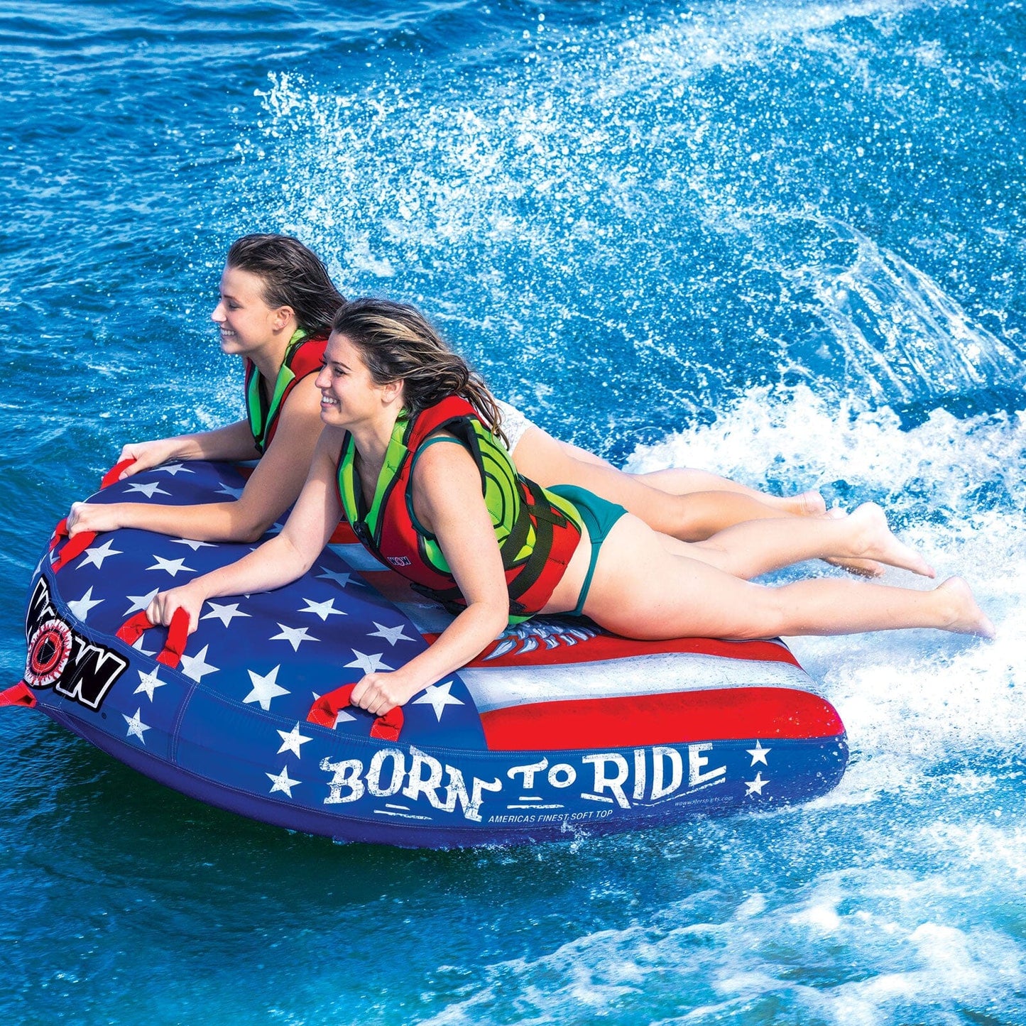 Born To Ride 2 Person Towable Soft Top Deck Tube