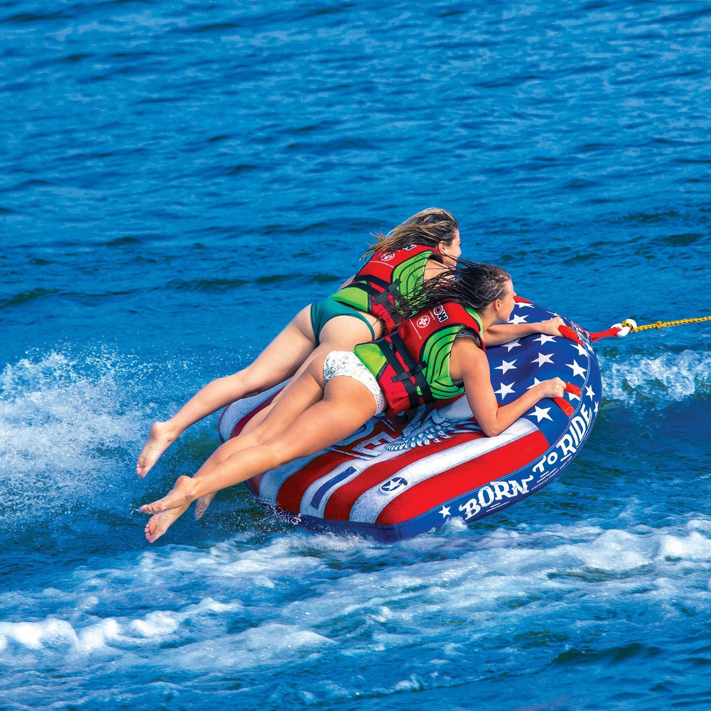 Born To Ride 2 Person Towable Soft Top Deck Tube