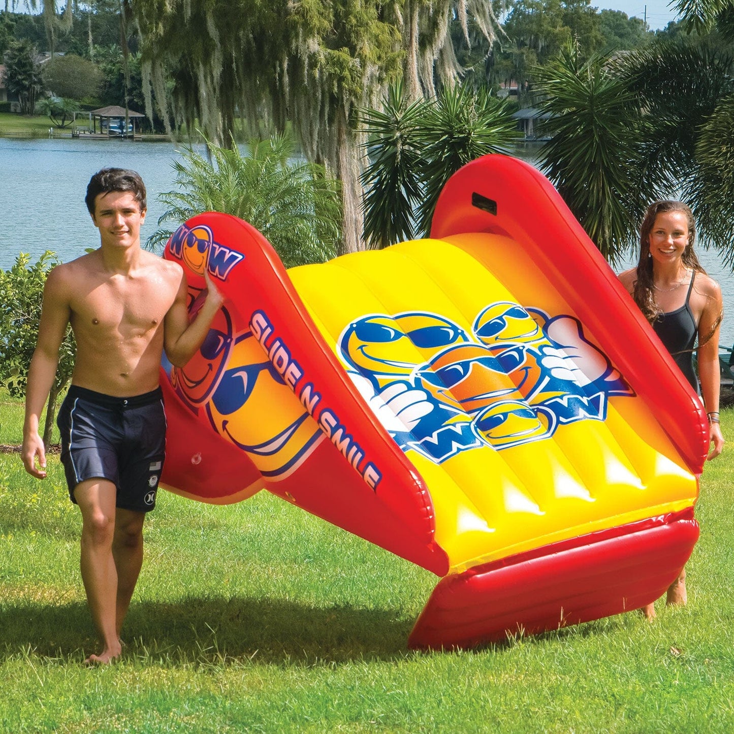 Slide N Smile Single Lane Pool Slide with Sprinkler
