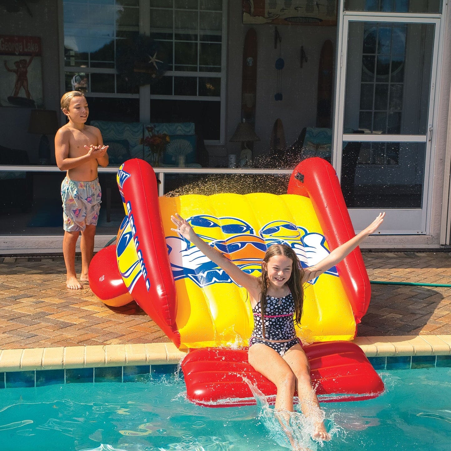 Slide N Smile Single Lane Pool Slide with Sprinkler