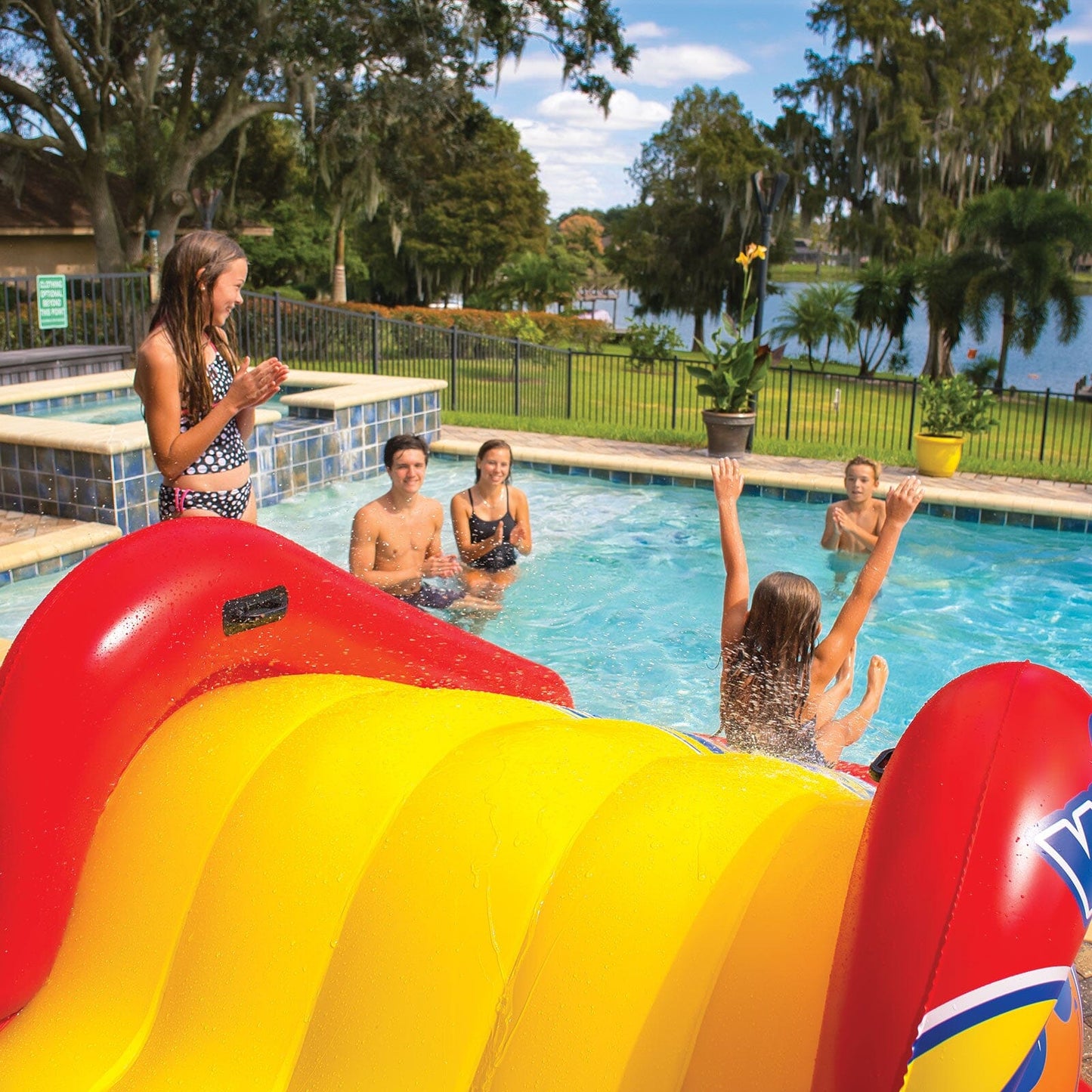 Slide N Smile Single Lane Pool Slide with Sprinkler