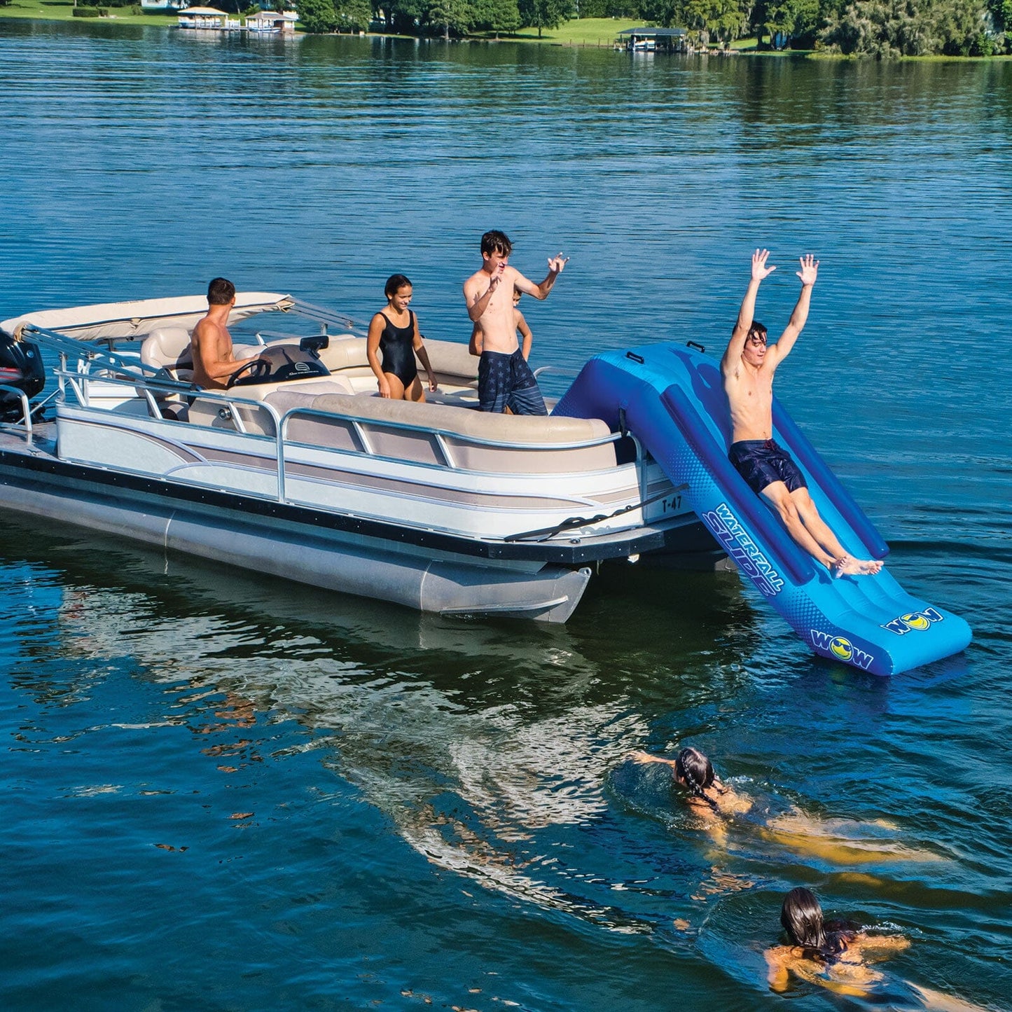 Pontoon Waterfall Slide