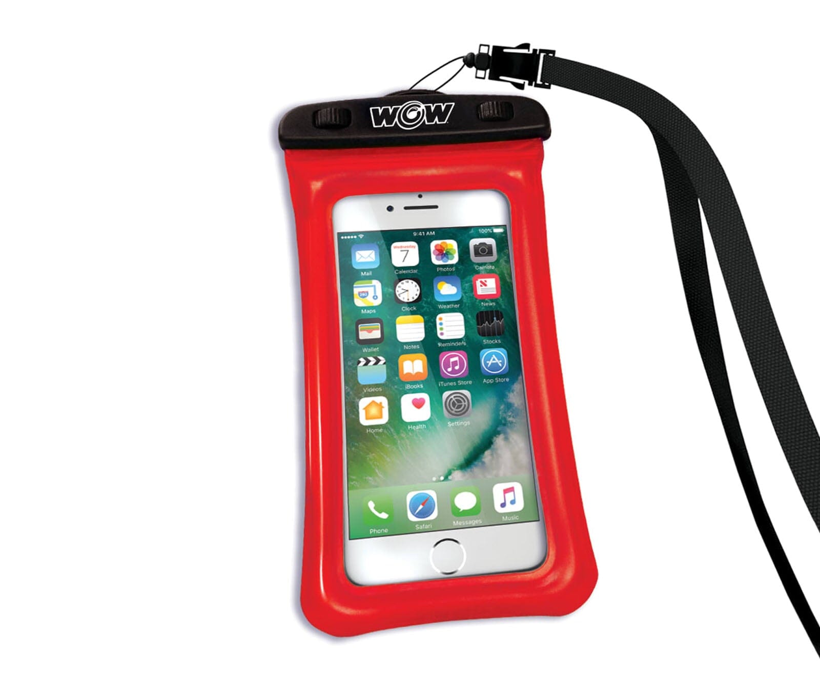 WOW Watersports 18-5000R H2O Proof Phone Holder Red 4" x 8" WOW Watersports 18-5000R H2O Proof Phone Holder Red 4" x 8"