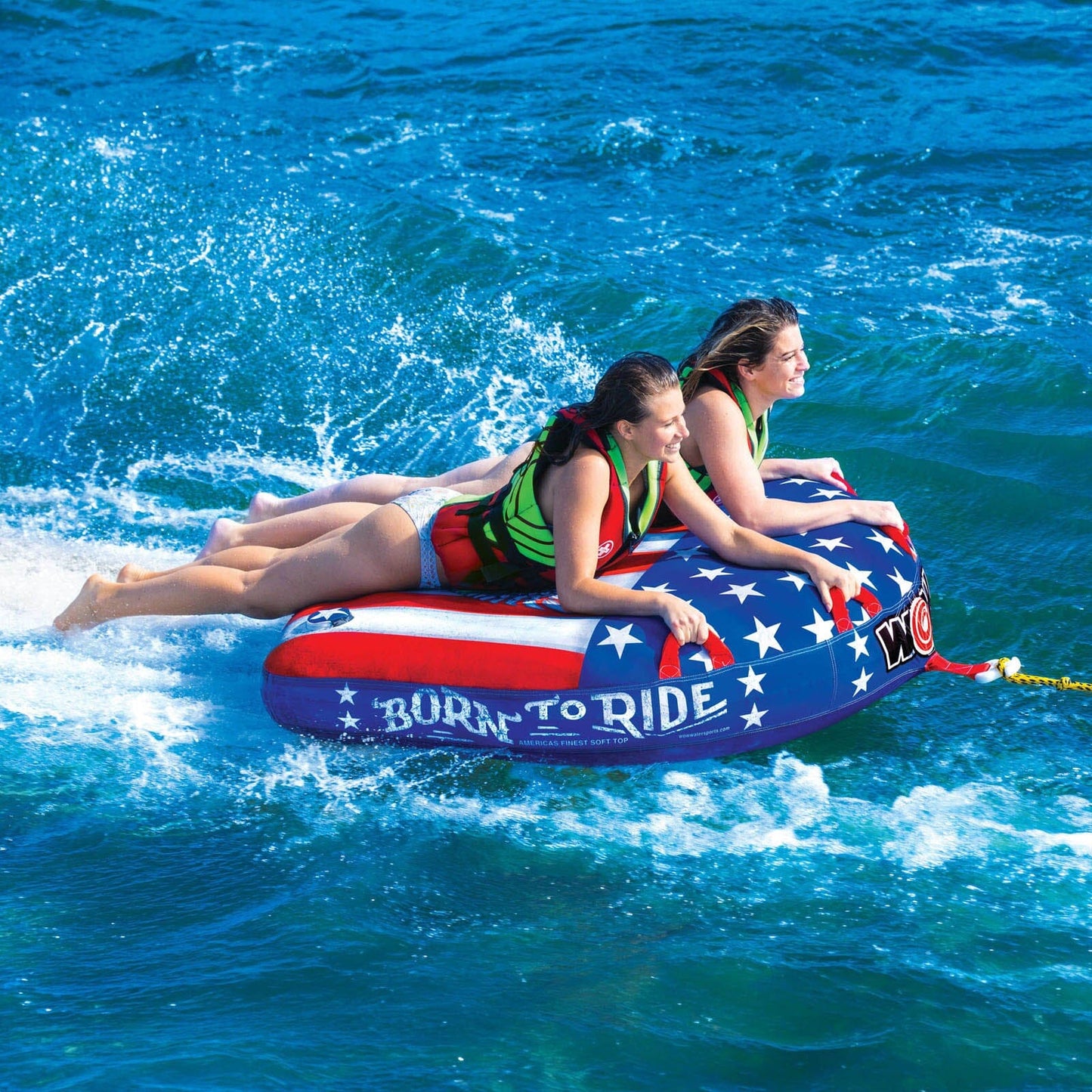 Born To Ride 2 Person Towable Soft Top Deck Tube