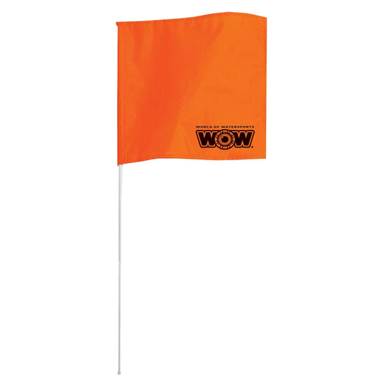 WOW Watersports WOW Logo Flag  Bright Orange with 30 Inch Pole