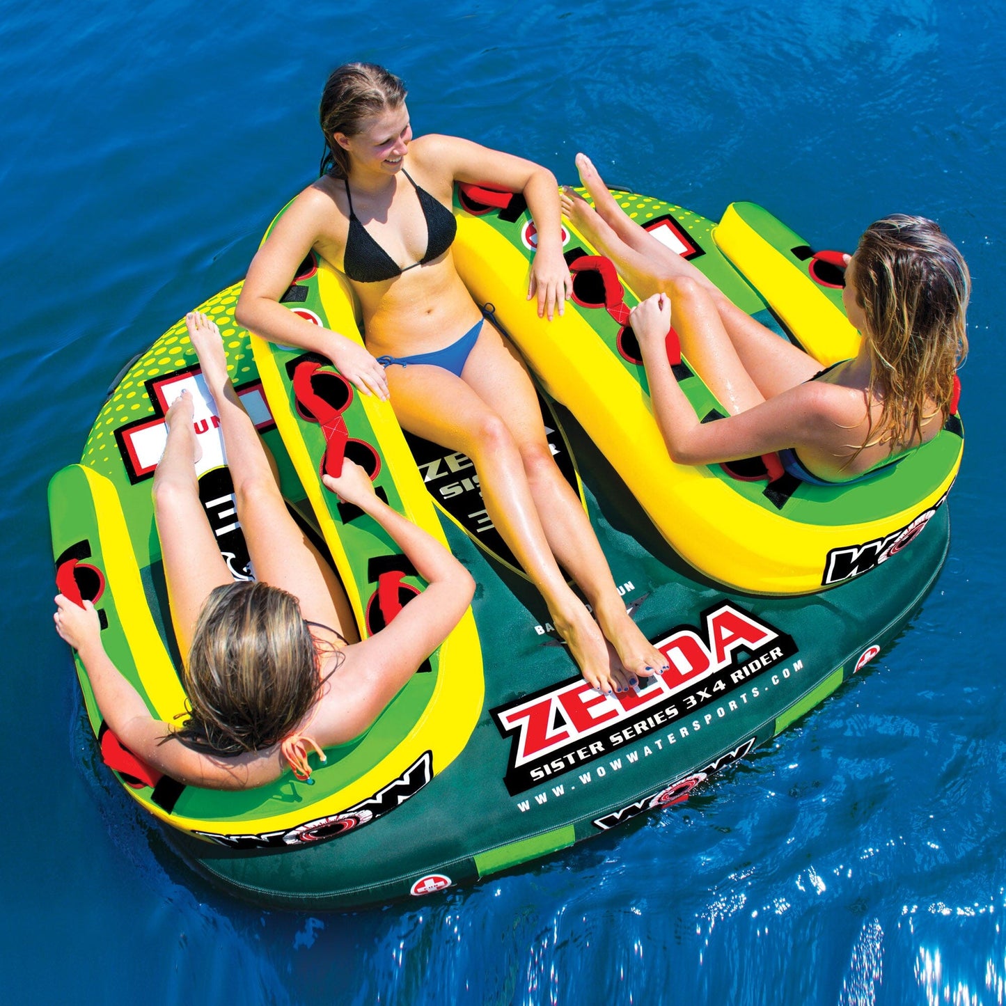 Zelda Sister 1 to 3 Person Inflatable Towable Tube