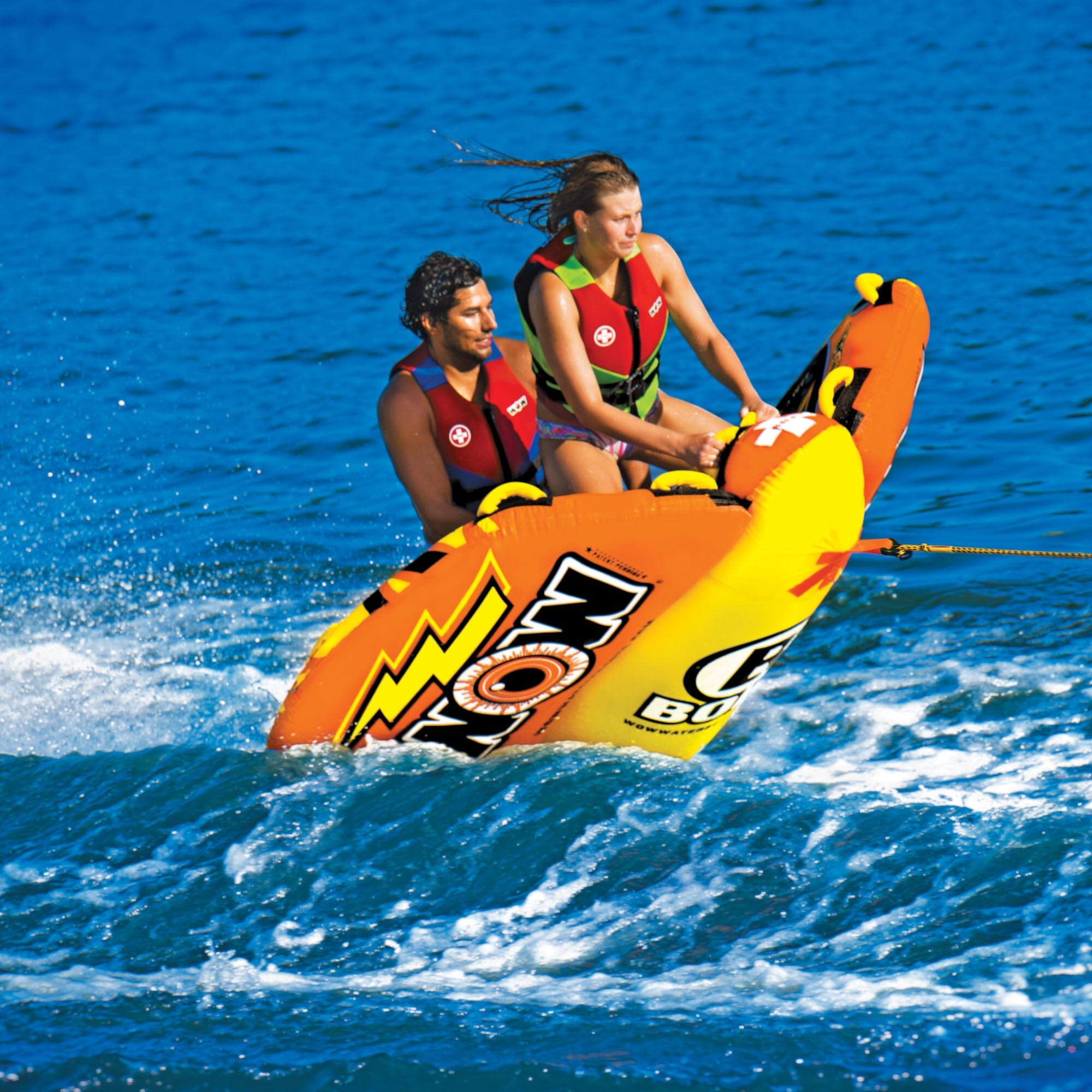 WOW Sports Towable Deck Tube for Boating 1 - 4 Person Options shops (I2)