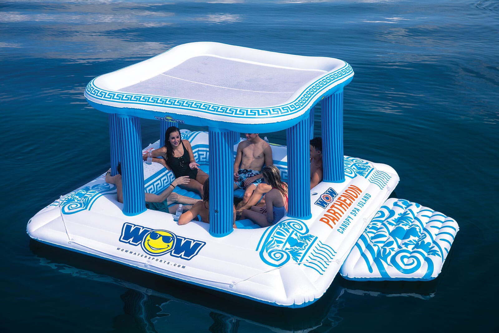 Inflatable island sales with canopy