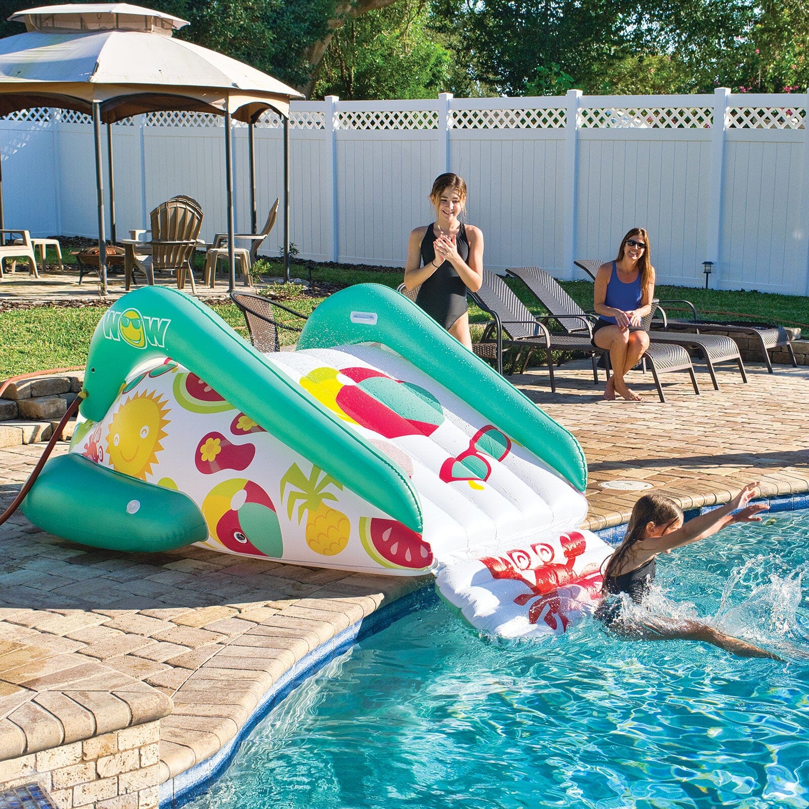 Sprinkler pool clearance inflatable
