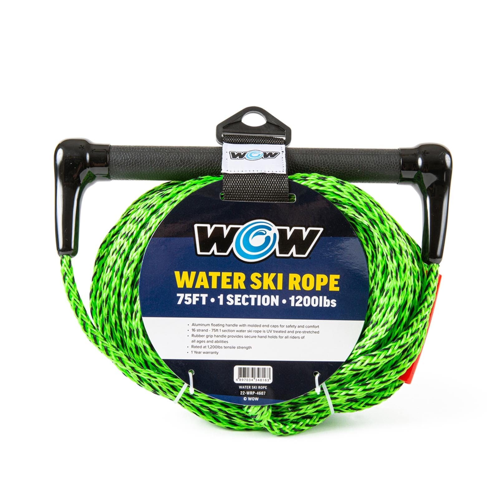 Sectioned Ropes 75' 1 Section Tow Rope with Rubber Handle
