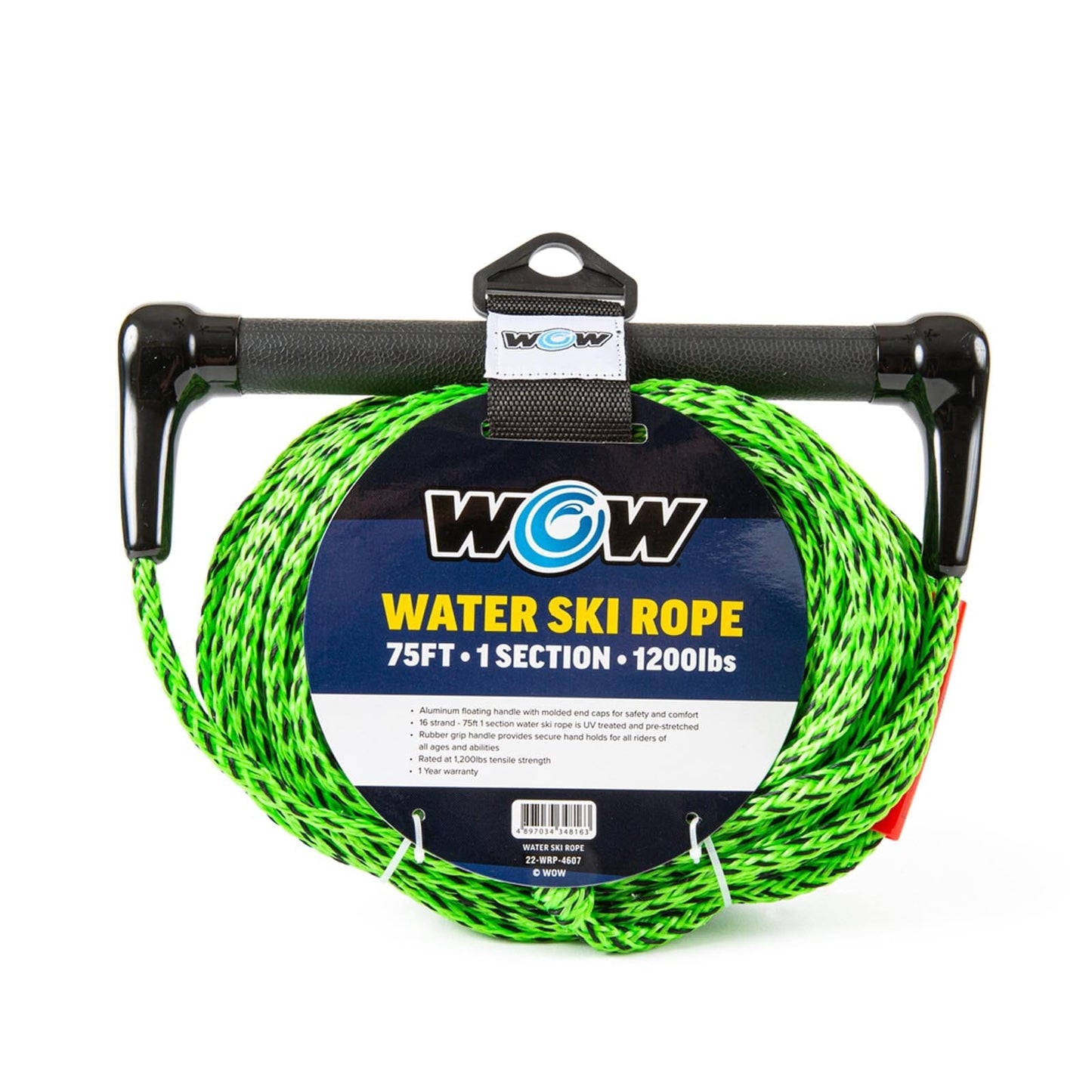 75' 1 Section Tow Rope with Rubber Handle